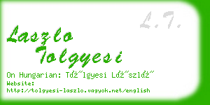 laszlo tolgyesi business card